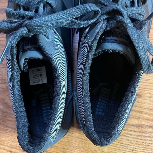 Puma Black & Gray Houndstooth El Ace Lightweight Sneakers Mens Sz9 - Picture 3 of 10